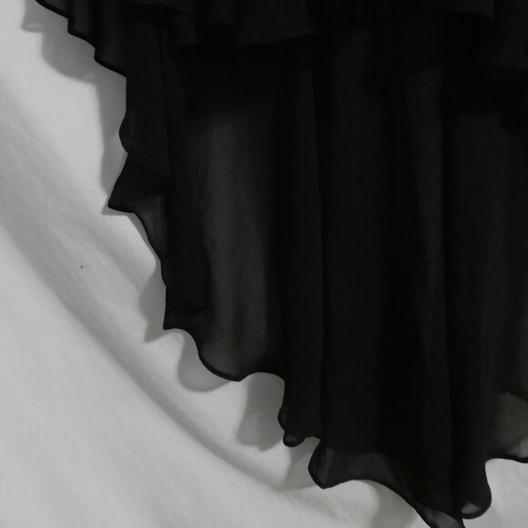 DEX | medium | Black Asymmetrical Skirt Ruffled Bottom | Stretch Waistband | NWT - Picture 6 of 16